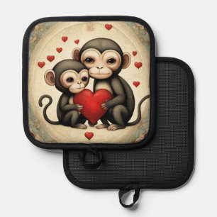 Affe Liebe Topflappen