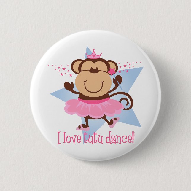 Affe-Liebetutu-Tanz Button (Vorderseite)
