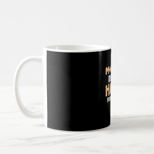 Affe macht mich glücklich kaffeetasse (Links)