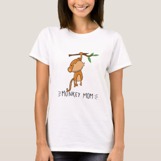 Affe-Mama-niedlicher Affe, der Cartoon spielt T-Shirt