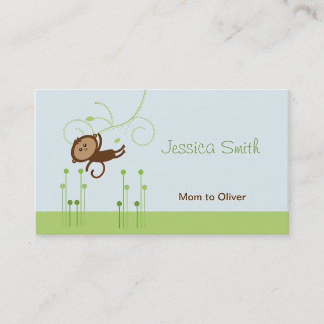 Affe-Mama-Telefonkarte Telefonnummerkarte (Vorderseite)