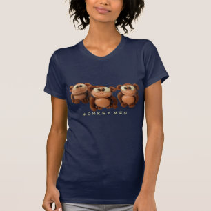 Affe-Männer -3 lustige Affe-personalisierte T-Shirt