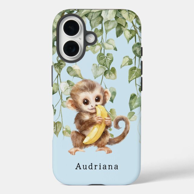 Affe mit Banana-Jungle-Tier Case-Mate iPhone Hülle (Rückseite)