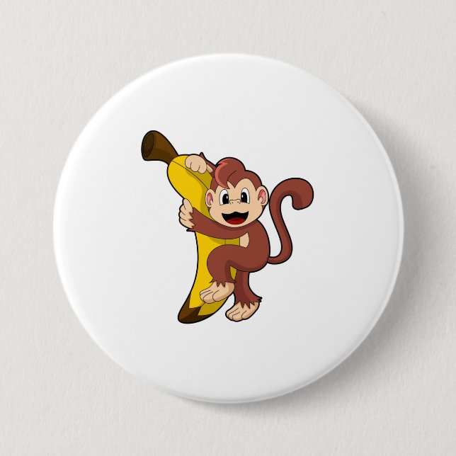 Affe mit Banane (1).PNG Button (Vorderseite)