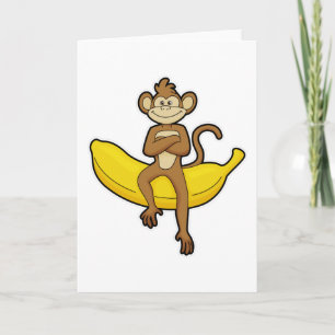 Affe mit Banane Karte
