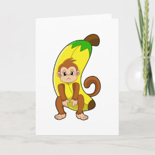 Affe mit Banane Karte