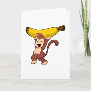 Affe mit Banane Karte