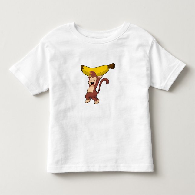 Affe mit Banane Kleinkind T-shirt (Vorderseite)