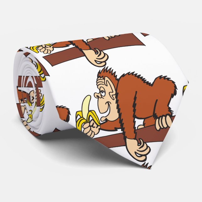 Affe mit Banane Krawatte (Gerollt)