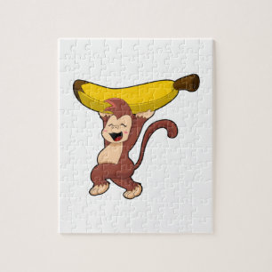 Affe mit Banane Puzzle