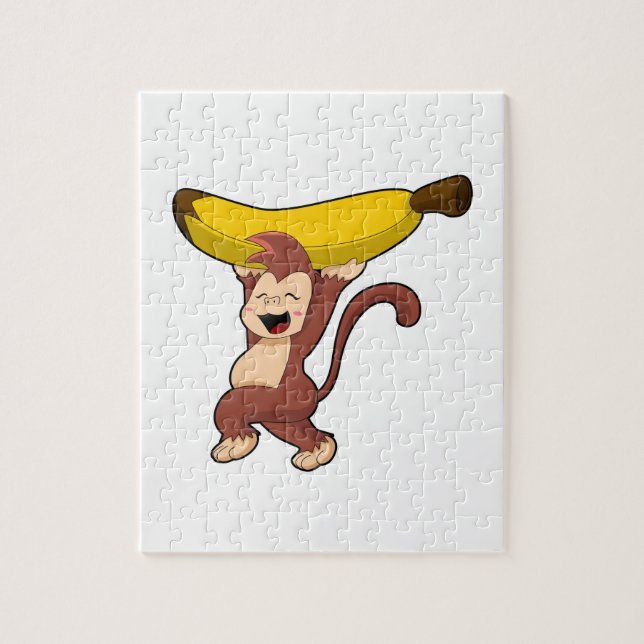 Affe mit Banane Puzzle (Vertikal)