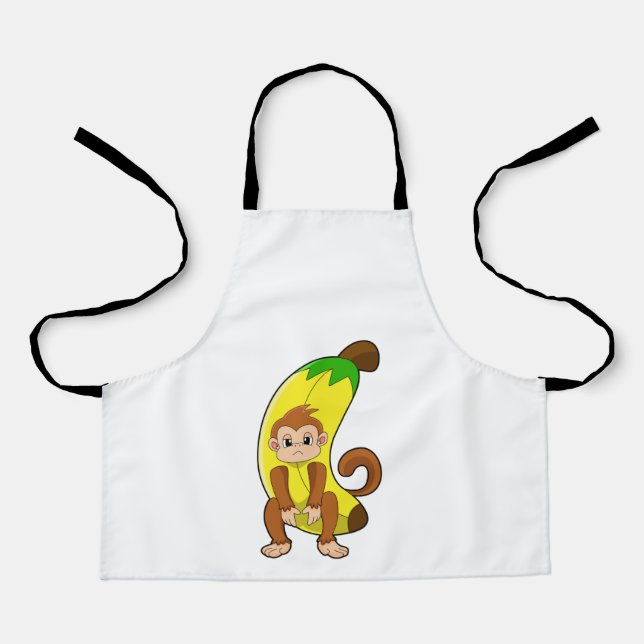 Affe mit Banane Schürze (Vorderseite)
