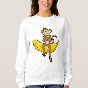 Affe mit Banane Sweatshirt