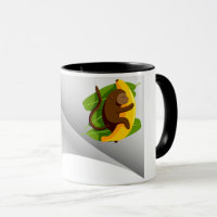 Affe mit Banane unter dem Pflaster