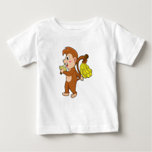 Affe mit Bananen Baby T-shirt