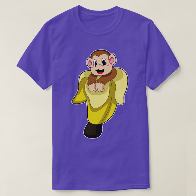 Affe mit Bananenschale T-Shirt (Design vorne)