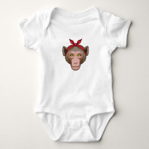 Affe mit Bandana Baby Strampler