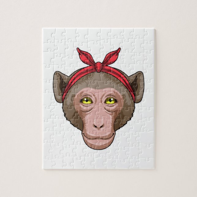 Affe mit Bandana Puzzle (Vertikal)