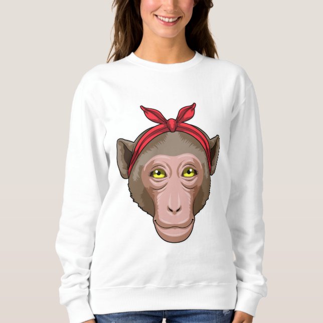 Affe mit Bandana Sweatshirt (Vorderseite)