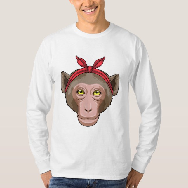 Affe mit Bandana T-Shirt (Vorderseite)
