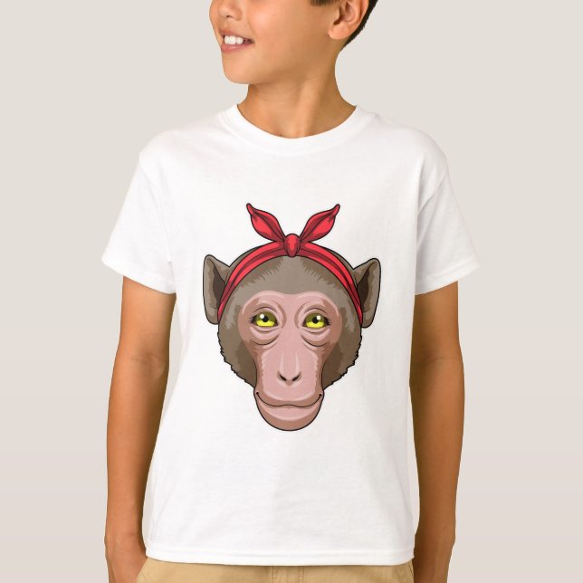 Affe mit Bandana T-Shirt (Vorderseite)