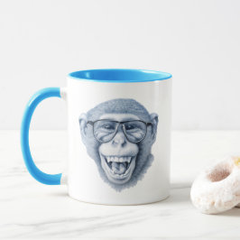 Affe mit Brille lachen Tasse