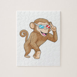 Affe mit Brille Puzzle