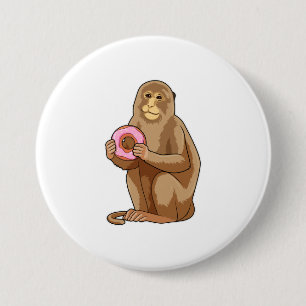 Affe mit Donut Button