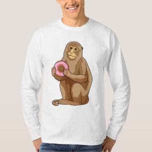 Affe mit Donut T-Shirt