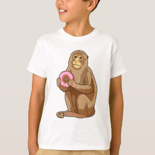 Affe mit Donut T-Shirt