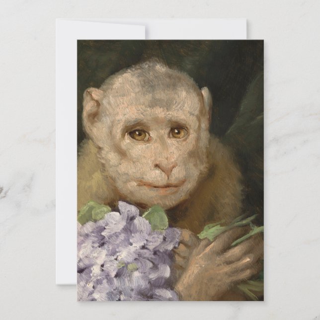 Affe mit einem Bouquet von Violets | Gabriel von M (Vorderseite)