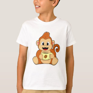 Affe mit Kaffee-Cup T-Shirt