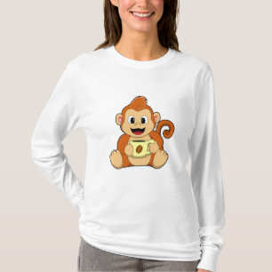 Affe mit Kaffee-Cup T-Shirt