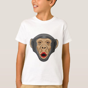 Affe mit Kiss Mund T-Shirt
