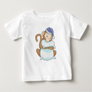 Affe mit Pillow & Sleepyhead Baby T-shirt