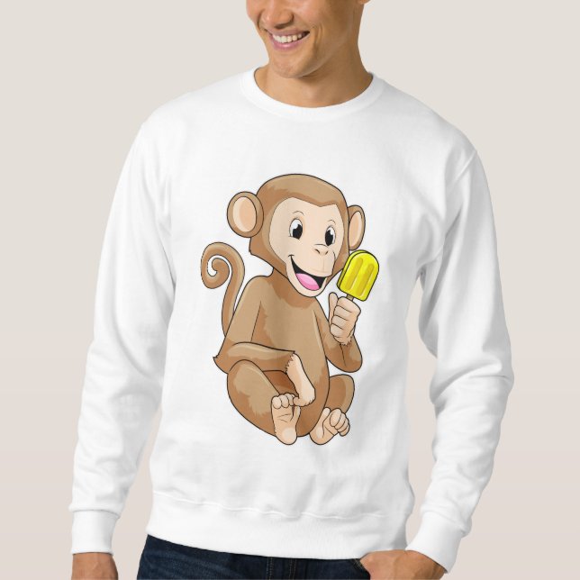 Affe mit Popsikel Sweatshirt (Vorderseite)