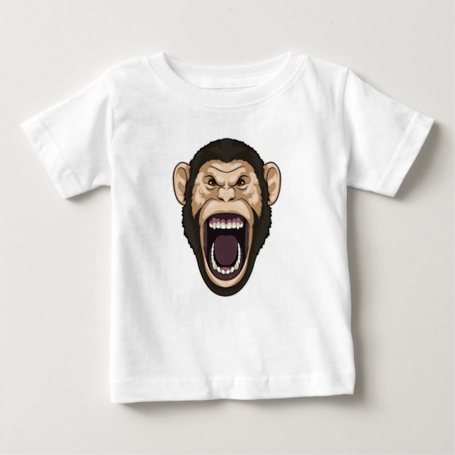 Affe mit schwarzen Haaren Baby T-shirt (Vorderseite)