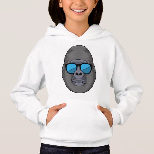 Affe mit Sonnenbrille Hoodie (Vorderseite)