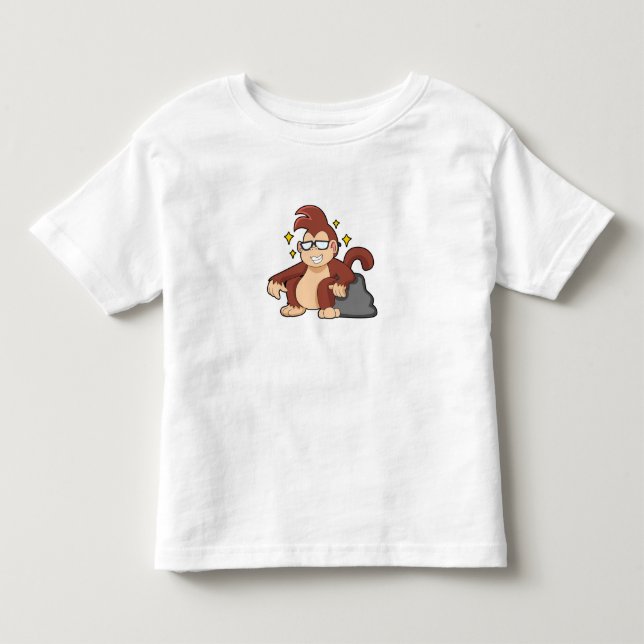 Affe mit Sonnenbrille Kleinkind T-shirt (Vorderseite)