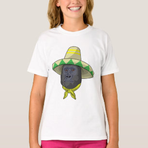 Affe mit Strohhut T-Shirt