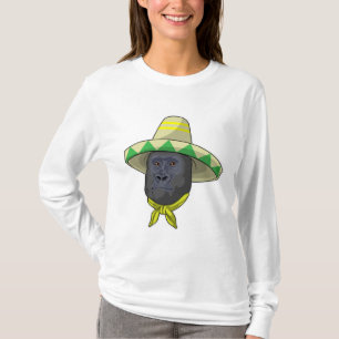 Affe mit Strohhut T-Shirt