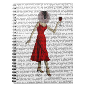 Affe mit Wein Notizblock