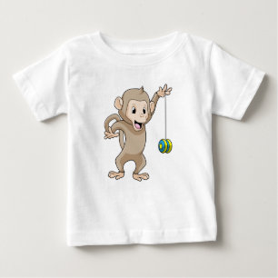 Affe mit Yo-yo Baby T-shirt