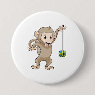 Affe mit Yo-yo Button