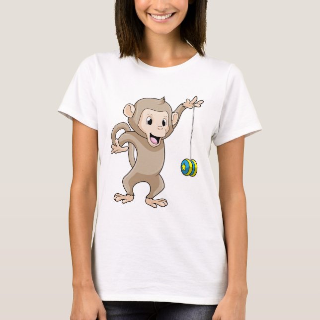 Affe mit Yo-yo T-Shirt (Vorderseite)
