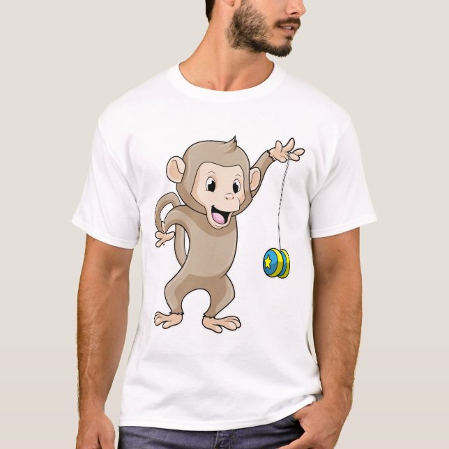 Affe mit Yo-yo T-Shirt (Vorderseite)