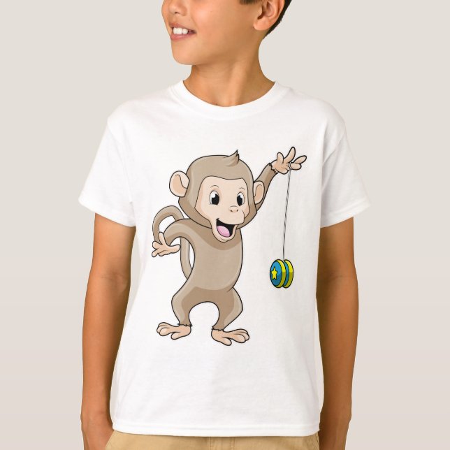Affe mit Yo-yo T-Shirt (Vorderseite)