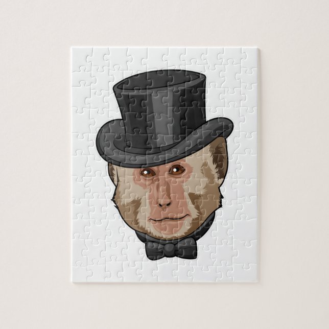 Affe mit Zylinder Puzzle (Vertikal)