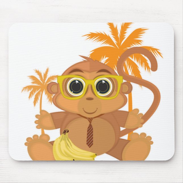 Affe Nerd Mousepad (Vorne)