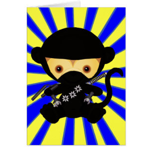 Affe Ninja Kawaii Art